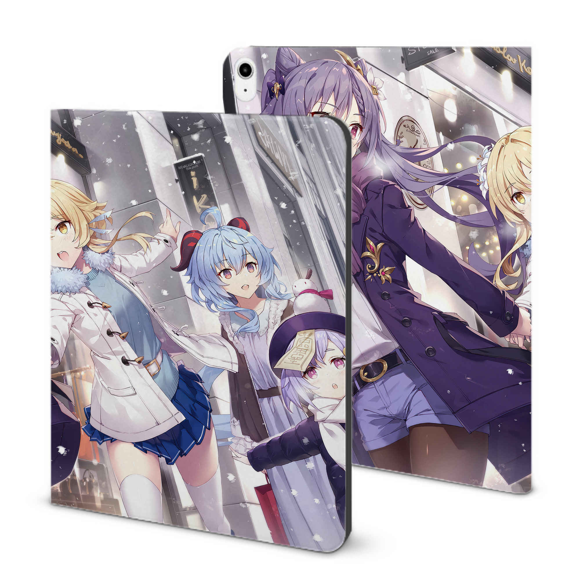 げんし神 genshin IPadケース ペンホルダー付き ブックスタイルデザイン